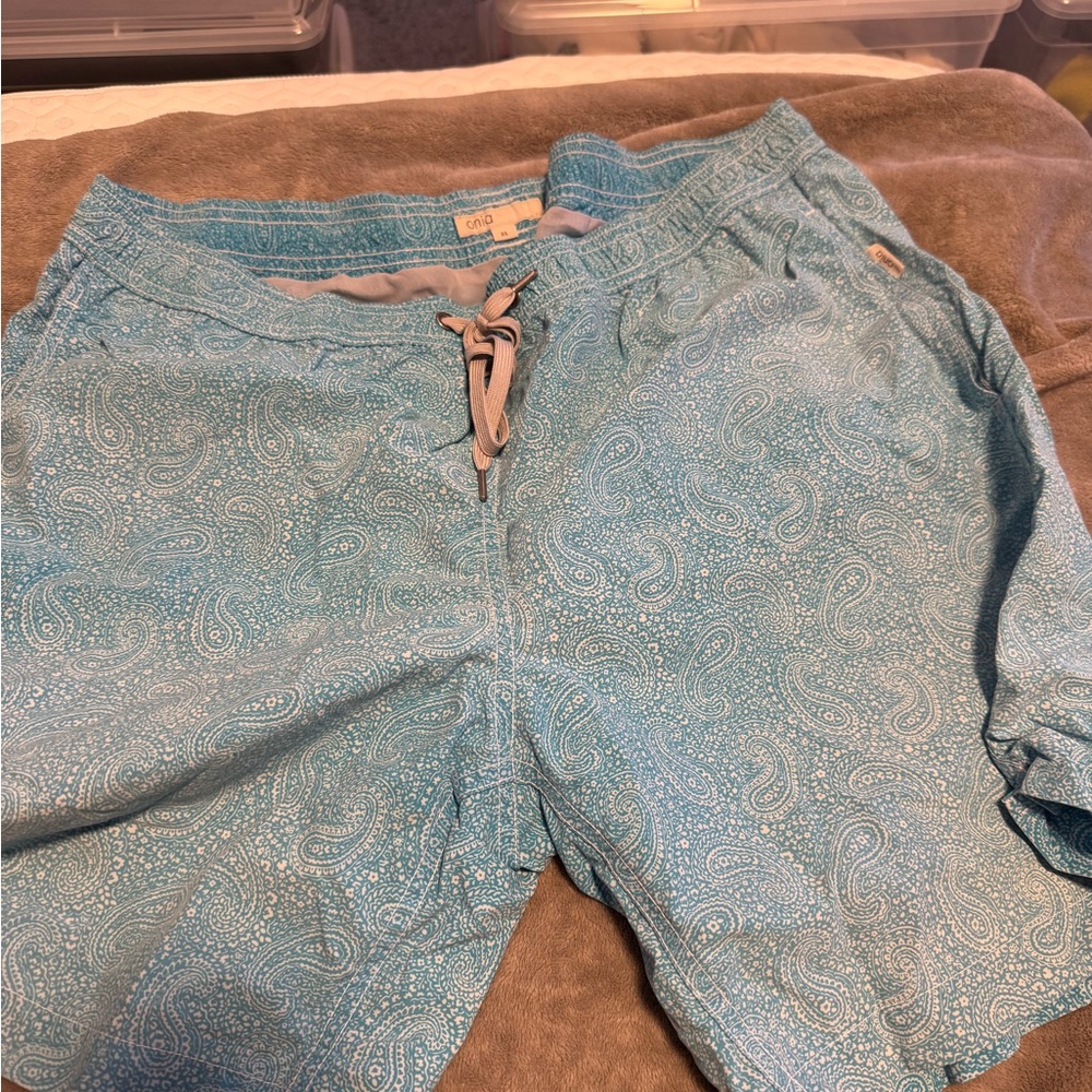 Men's Blue Paisley Shorts